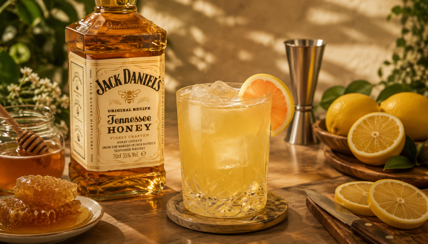 Jack Honey Lemonade Recipe: Sweet & Citrus Whiskey Cocktail by barrel bodega